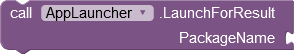 LauchAppForResult