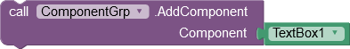 Add component to the group