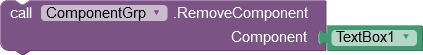 Remove component from group