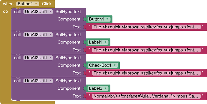 FontTest Blocks