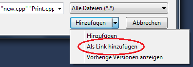 Hinzufüge-Option