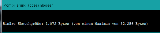 Standard-Meldung der IDE