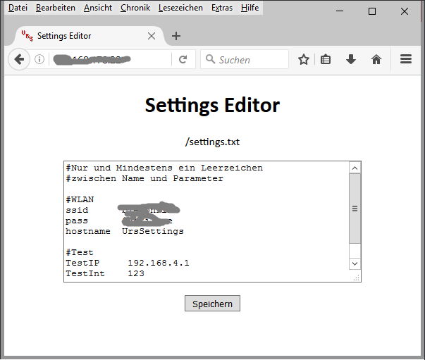 SettingsServer Web-Site