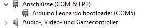 COM-Ports im Modus "Bootloader"