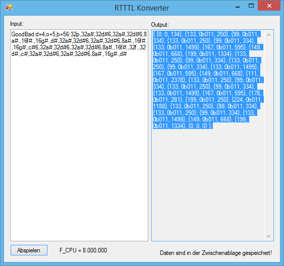 RTTTL-Compiler