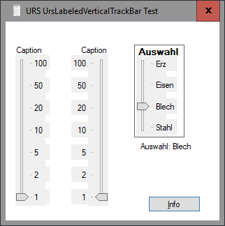 UrsLabeledVerticalTrackBar Beispiele