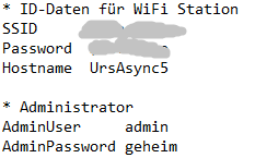Außensteuerungsparameter