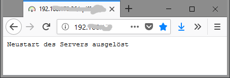 Restart-Rückmeldung