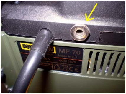 Klinkenstecker zur Einspeisung des PWM-Signals