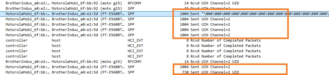 Bluetooth Sniffer Log