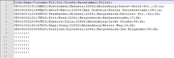 CSV-Datei