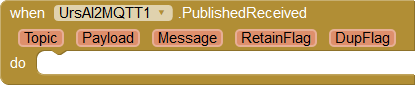Ereignis PublishedReceived