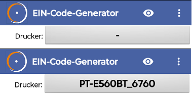 Anzeige ausgewählter Drucker