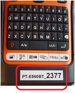 Bluetooth-Kennung des Druckers