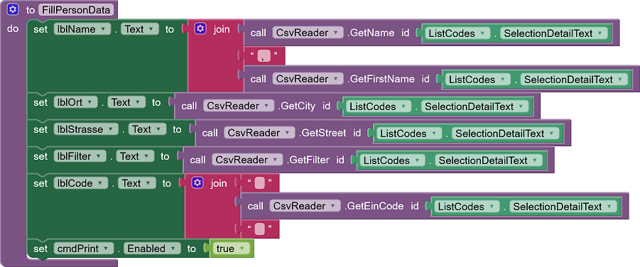 Adressdatenfelder befüllen