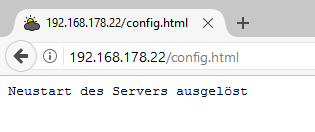 best�tigung der Neustart-Ausl�sung